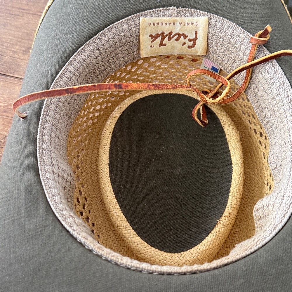 Vintage Carlton Oaks Country Club Straw Cowboy Hat Aztec Leather Band Ties - M/L - Picture 8 of 10